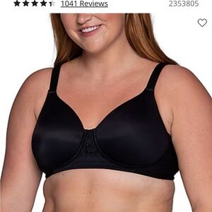 Vanity Fair Beauty Back Full Figure Back Smoothing Wireless Bra 71380 38D Black